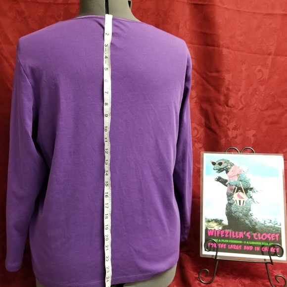 Purple CJ Banks 2x Long Sleeve T Shirt - Picture 2 of 4